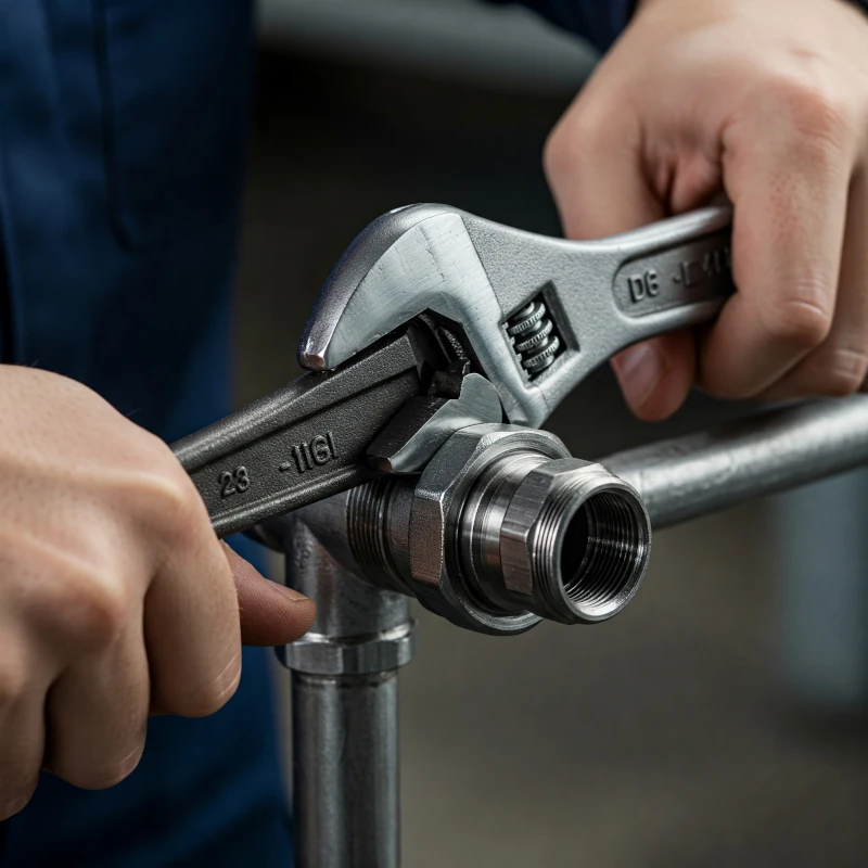 Wrench and pipe